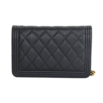 Chanel Chain Wallet Caviar Leather Black