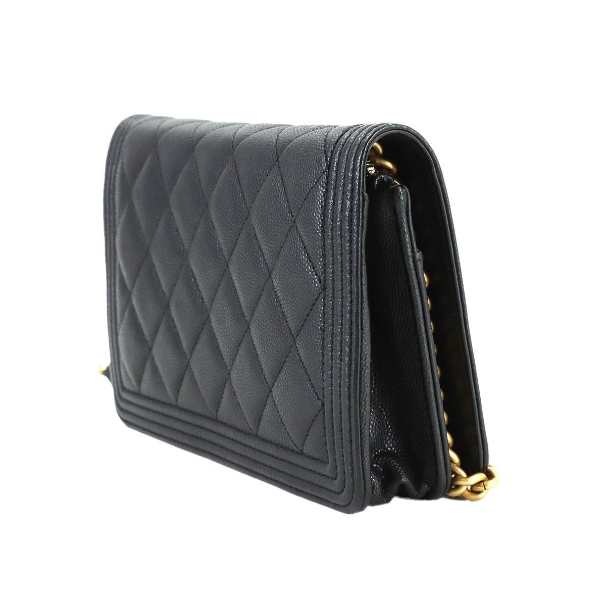 Chanel Chain Wallet Caviar Leather Black