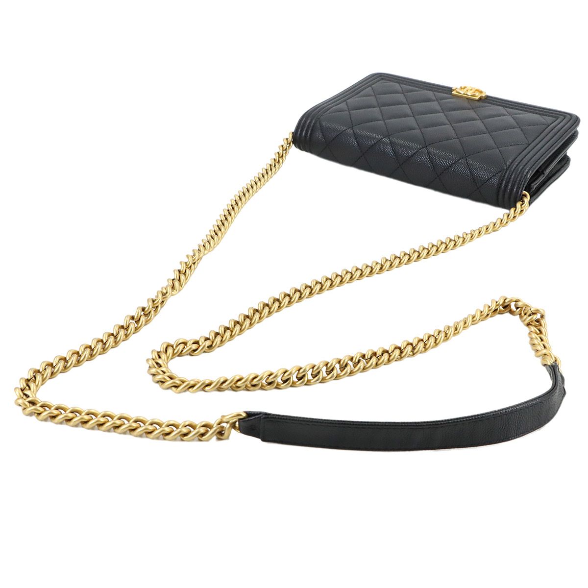Chanel Chain Wallet Caviar Leather Black