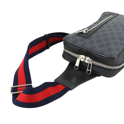 Gucci Soft GG Supreme Belt Bag Ring Bag Black Silver