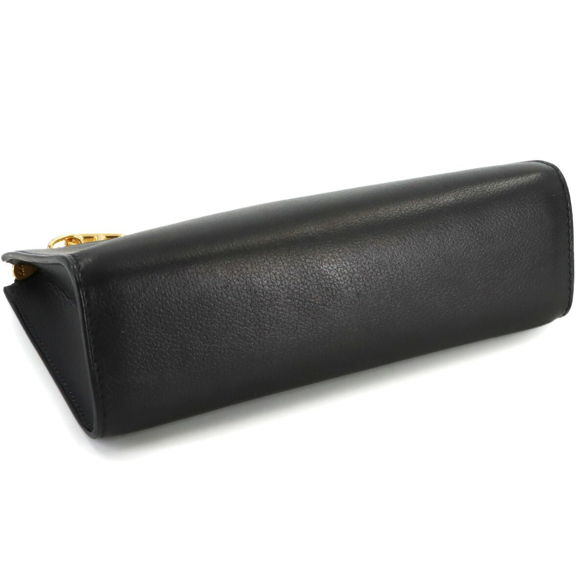 Hermes Zip and Go PM Pouch Evercolor Black Chaine D'ancre Gold