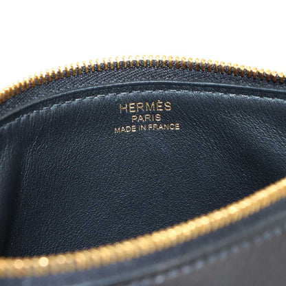 Hermes Zip and Go PM Pouch Evercolor Black Chaine D'ancre Gold