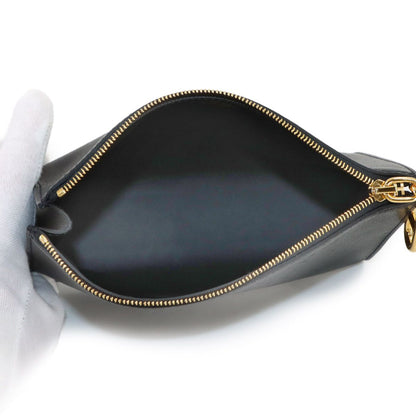 Hermes Zip and Go PM Pouch Evercolor Black Chaine D'ancre Gold