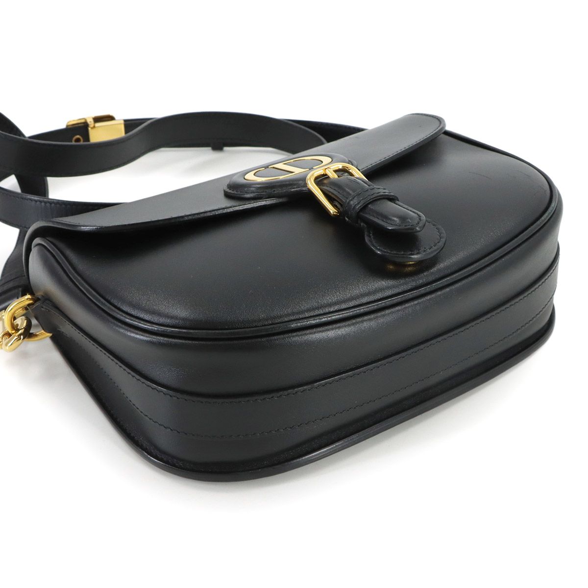 Dior Bobbi Shoulder Bag Leather Black Gold