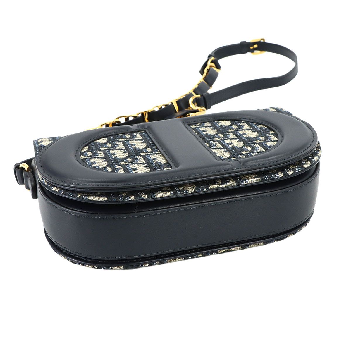 Dior Auction CD Signature Chain Shoulder Bag Canvas