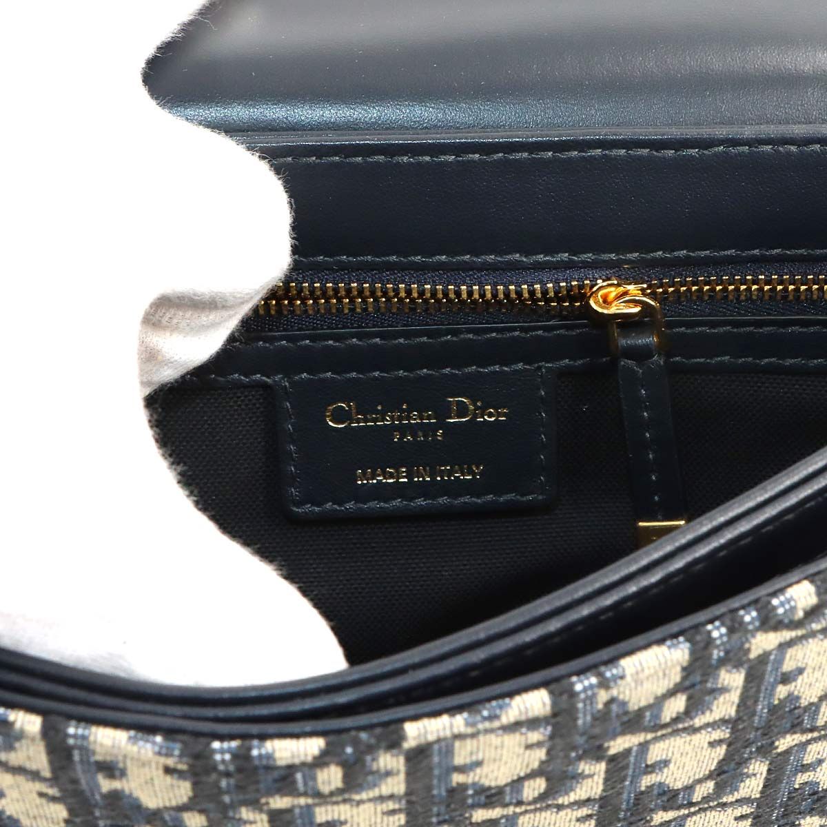 Dior Auction CD Signature Chain Shoulder Bag Canvas