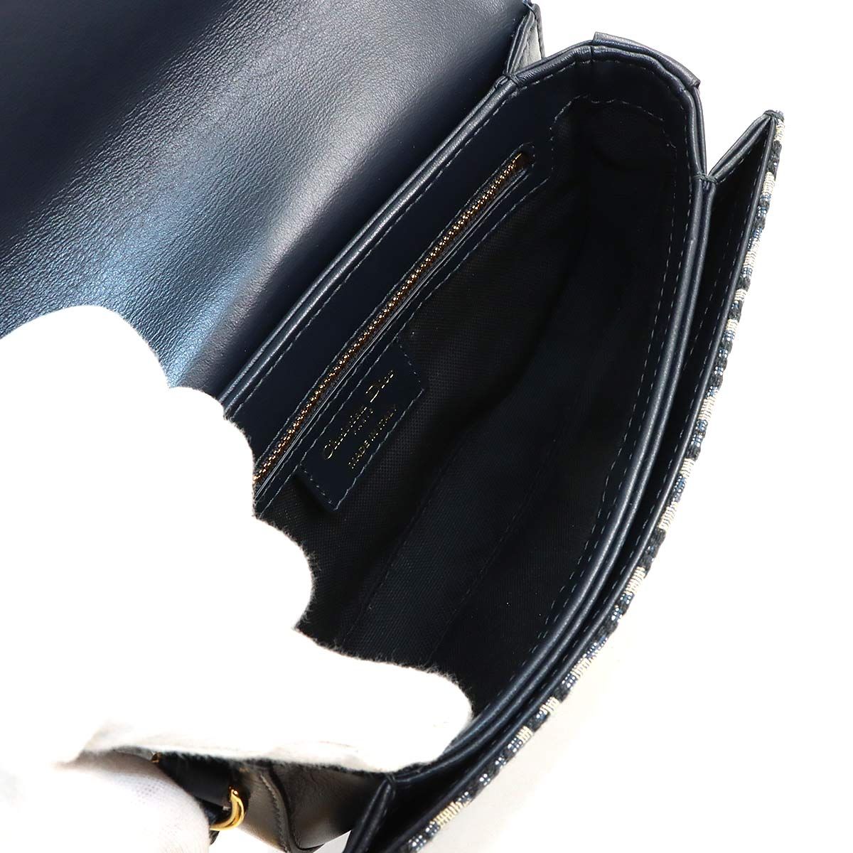Dior Auction CD Signature Chain Shoulder Bag Canvas
