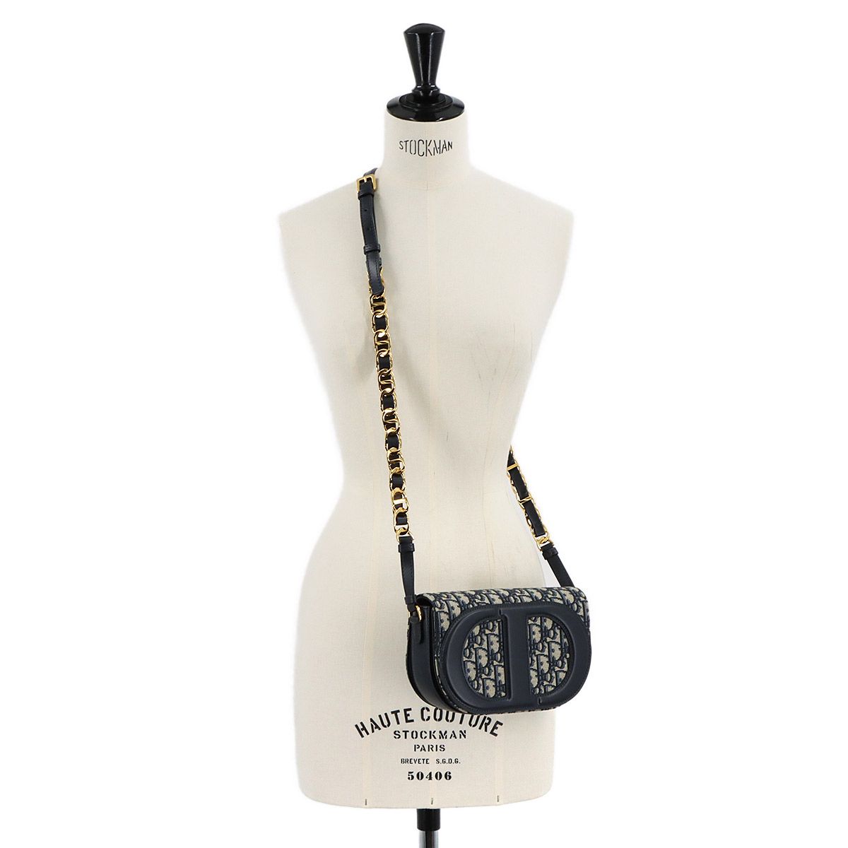 Dior Auction CD Signature Chain Shoulder Bag Canvas