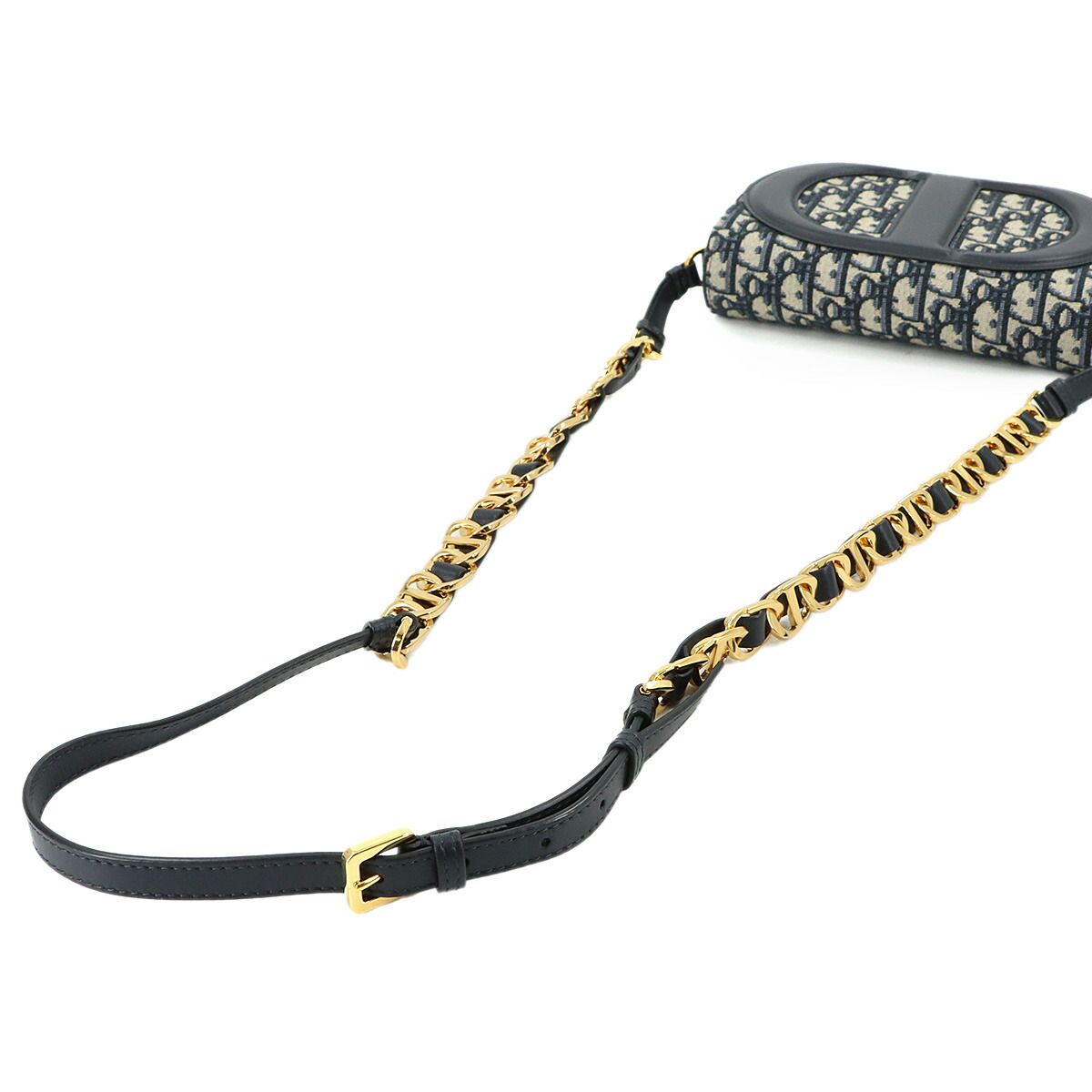Dior Auction CD Signature Chain Shoulder Bag Canvas