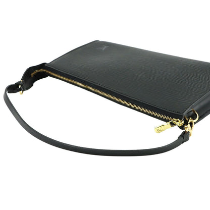 Louis Vuitton Epi Pochette Hand Bag Noir Gold