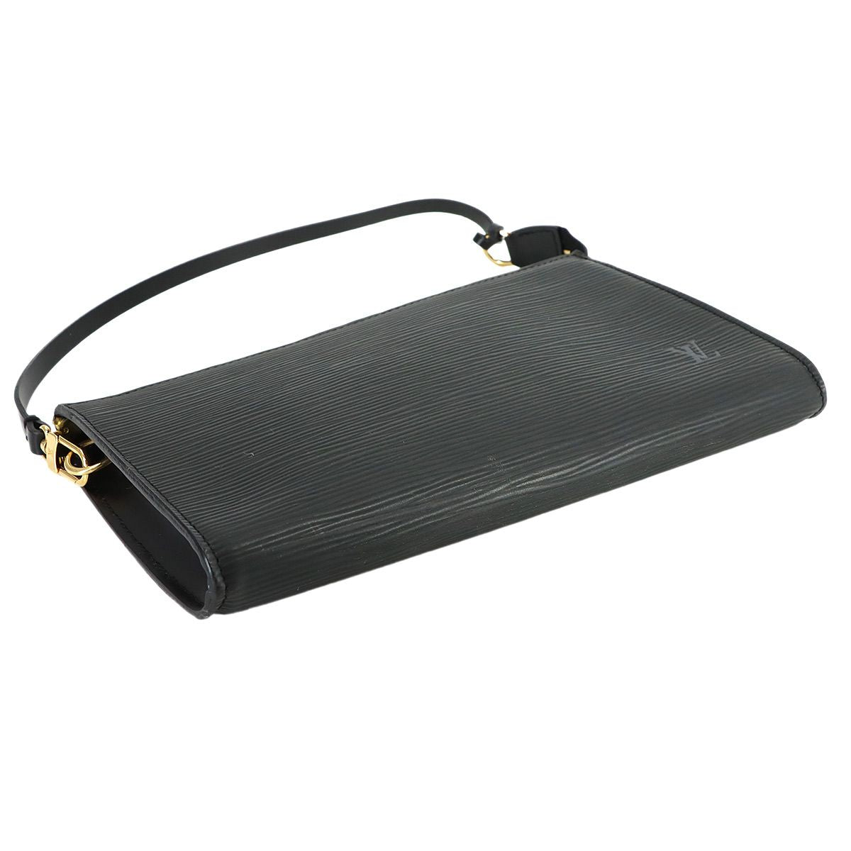 Louis Vuitton Epi Pochette Hand Bag Noir Gold