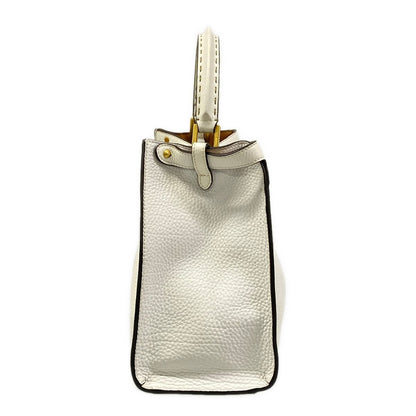 Fendi Handbag Peekaboo X-lite Selleria White Leather
