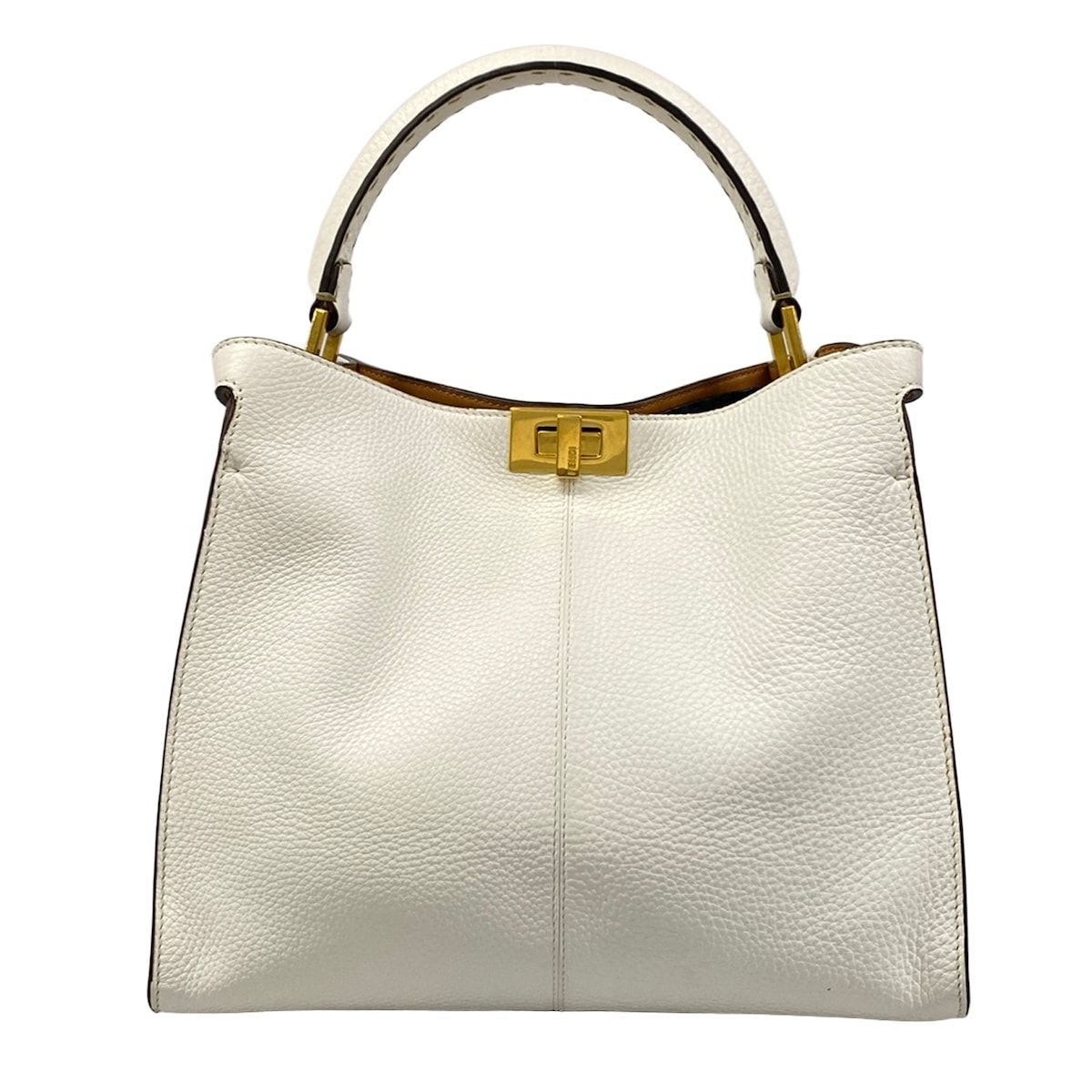 Fendi Handbag Peekaboo X-lite Selleria White Leather