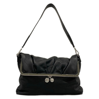 Max Maraweekend Shoulder Bag Pasticino Black Clasp Leather