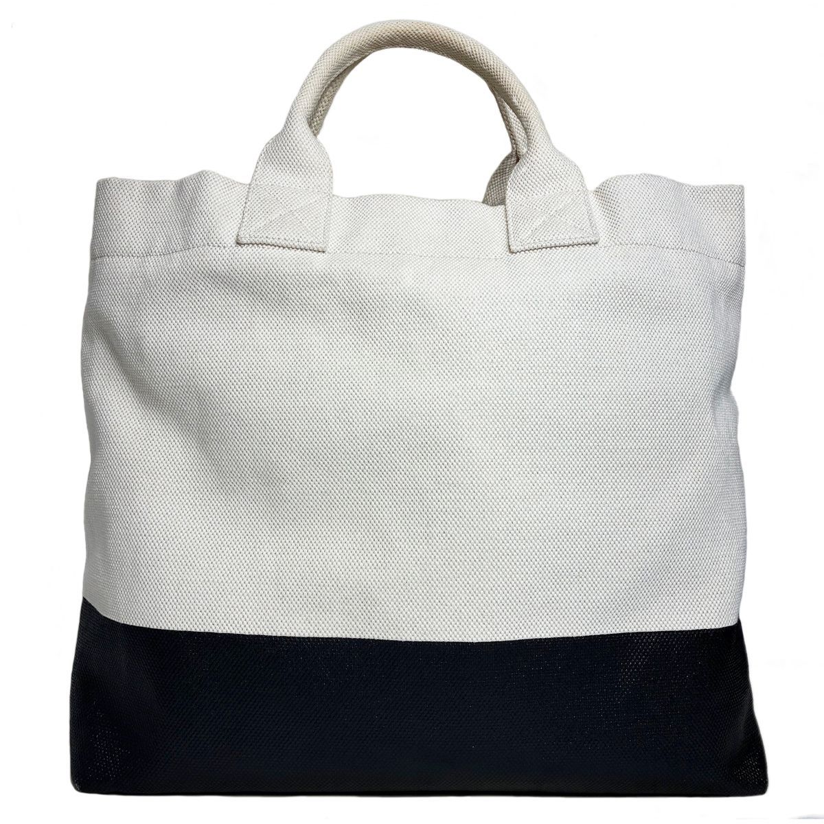 Gucci Canvas Tote with Embossed Detail Lido Ivory Black 2-Way