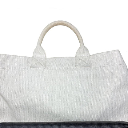 Gucci Canvas Tote with Embossed Detail Lido Ivory Black 2-Way