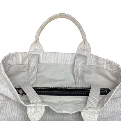 Gucci Canvas Tote with Embossed Detail Lido Ivory Black 2-Way
