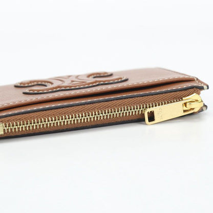 Celine Zipped Card Holder Cuill Triomphe Coin Case Calfskin — view 5