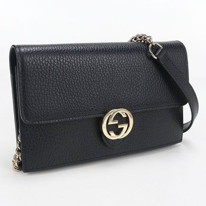 Gucci Interlocking Chain Wallet Leather