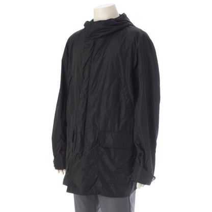 Prada Reversible Hooded Nylon Jacket Coat Black Navy 54