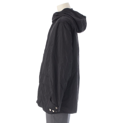 Prada Reversible Hooded Nylon Jacket Coat Black Navy 54