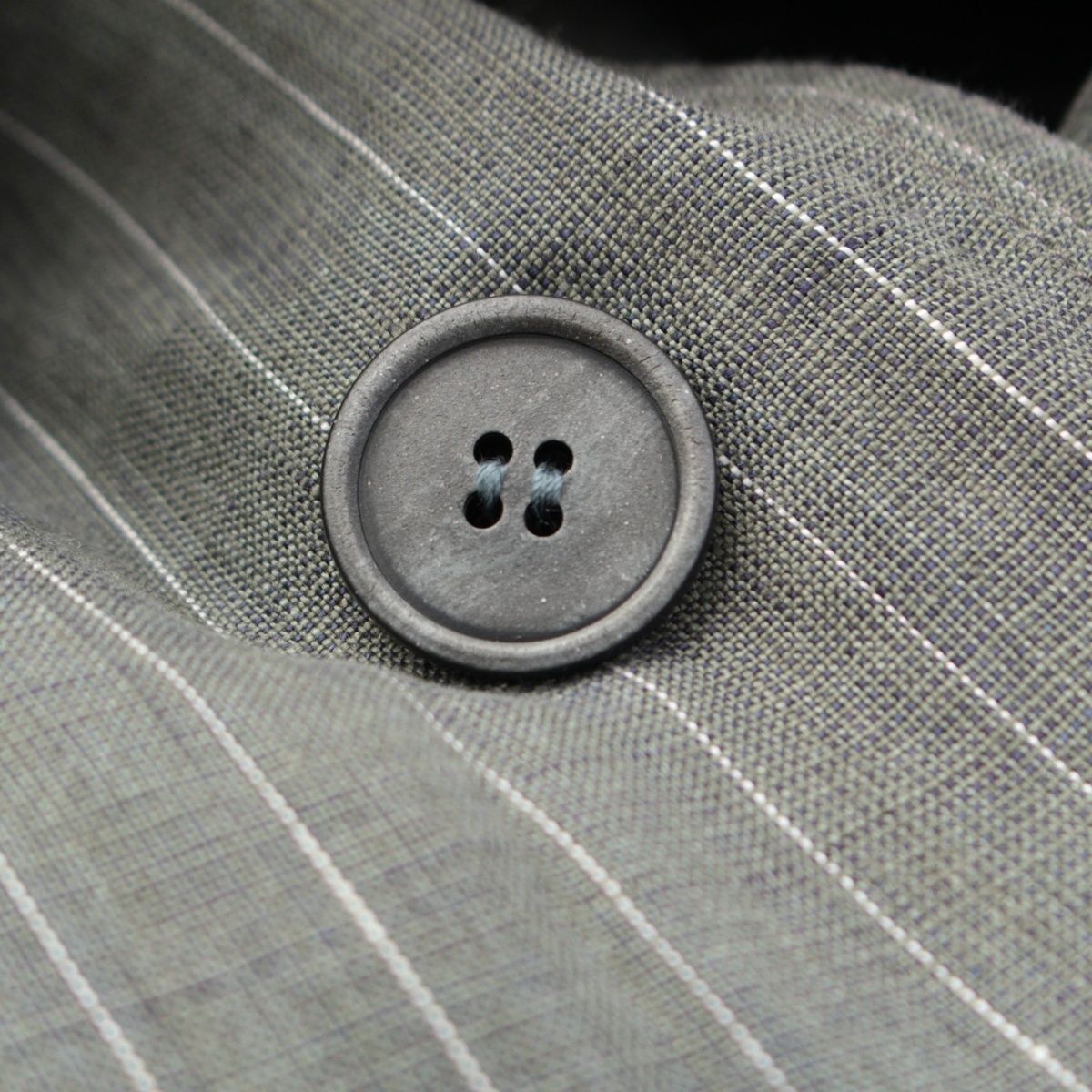 Versace Gianni Linen Unlined Long Coat Gray White