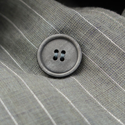 Versace Gianni Linen Unlined Long Coat Gray White