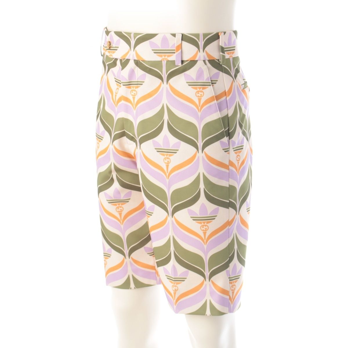 Gucci Adidas Trefoil Print Jacket Shorts Set Multicolor