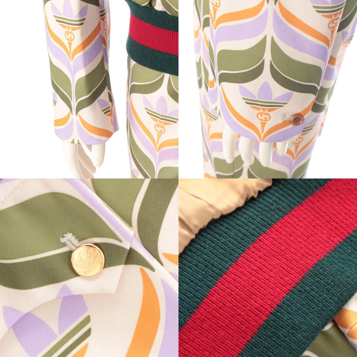Gucci Adidas Trefoil Print Jacket Shorts Set Multicolor