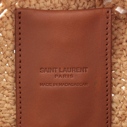 Saint Laurent Sac Ronde Circle Shoulder Bag Beige Brown