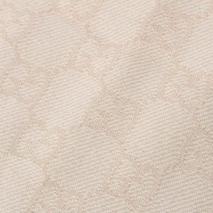 Gucci Wool GG Scarf Fringe Large Shawl Beige