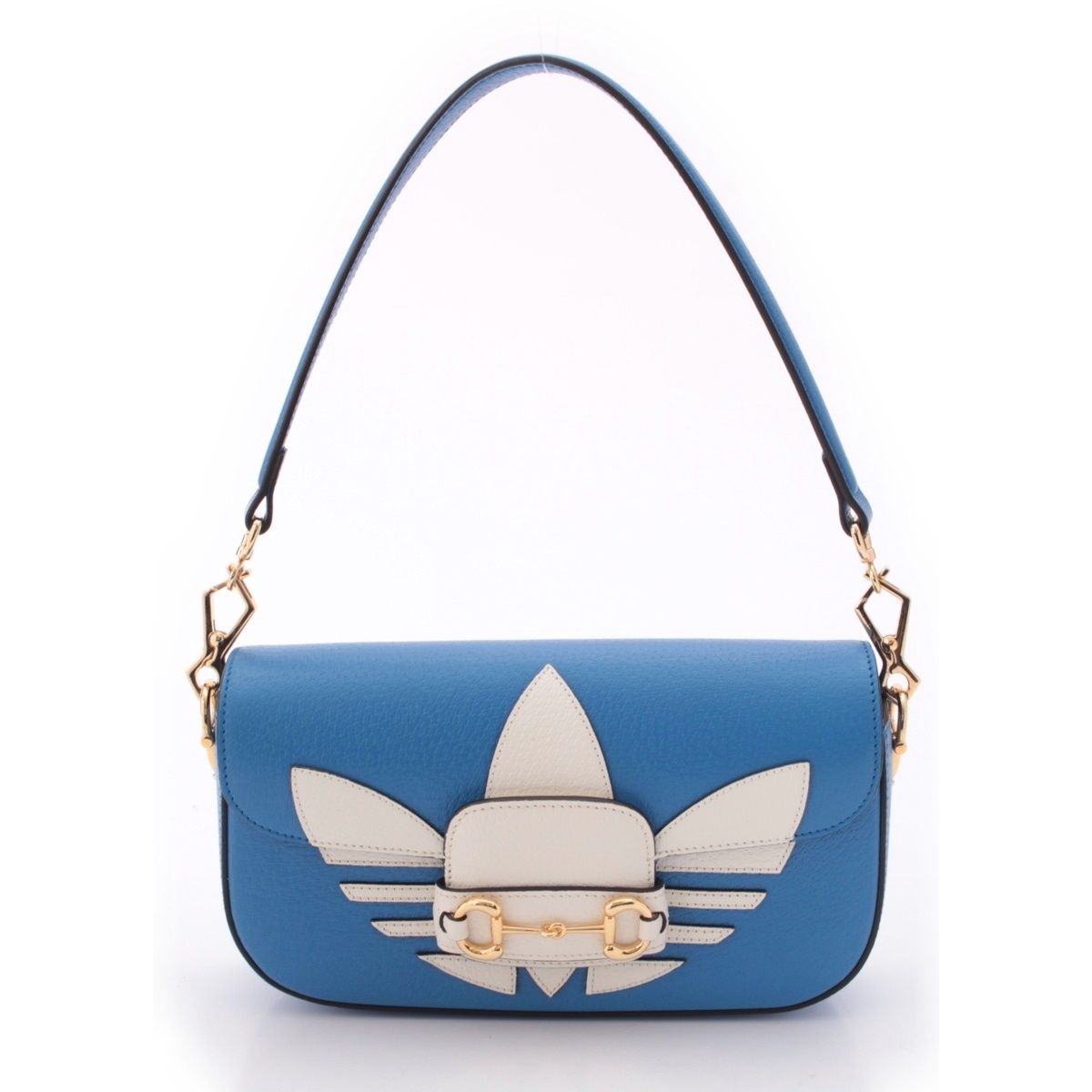 Gucci Adidas Leather Horsebit Handbag Blue