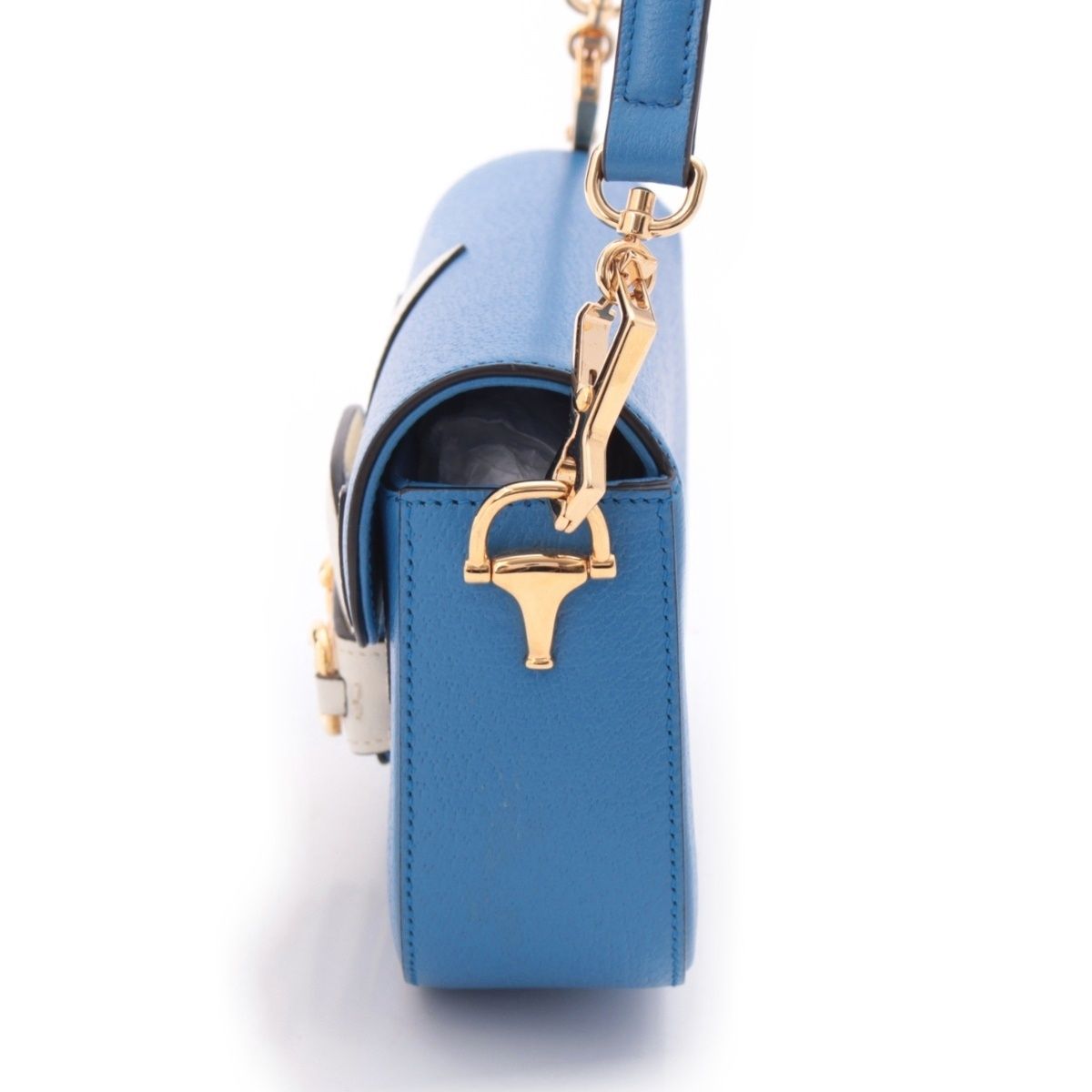 Gucci Adidas Leather Horsebit Handbag Blue