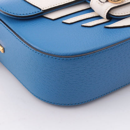 Gucci Adidas Leather Horsebit Handbag Blue