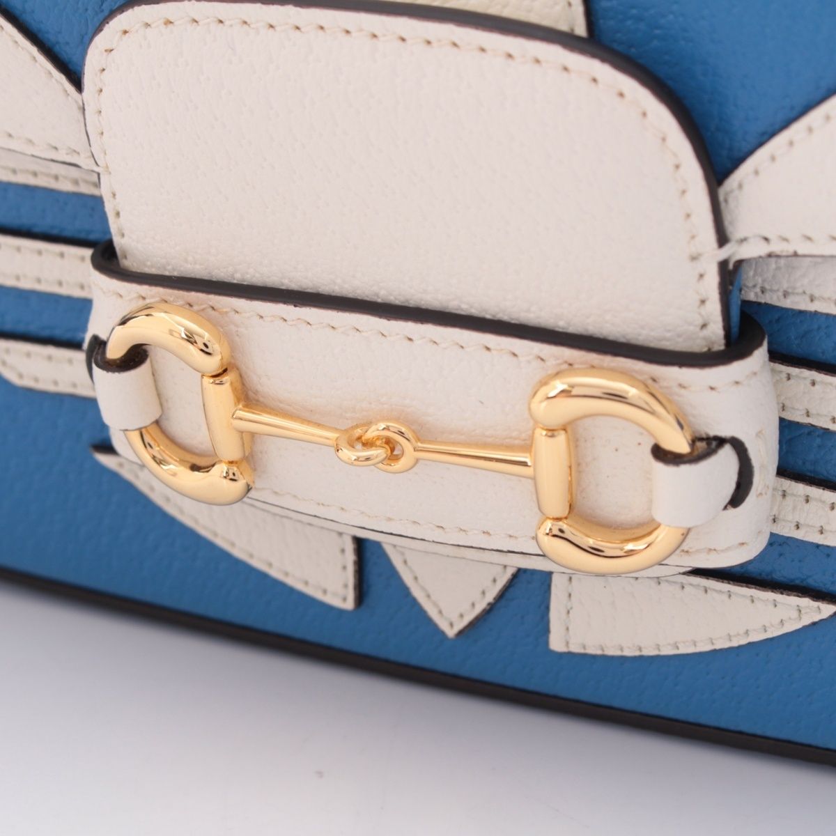 Gucci Adidas Leather Horsebit Handbag Blue