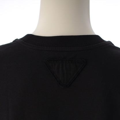 Prada Cotton Triangle Patch Crew Neck Short Sleeve T-Shirt Black