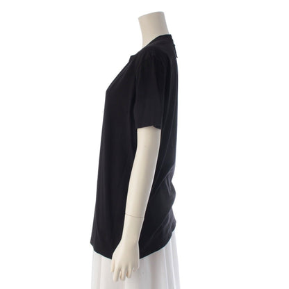Prada Cotton Triangle Patch Crew Neck Short Sleeve T-Shirt Black