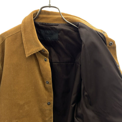 Prada Triangle Plate Corduroy Jacket XS Brown