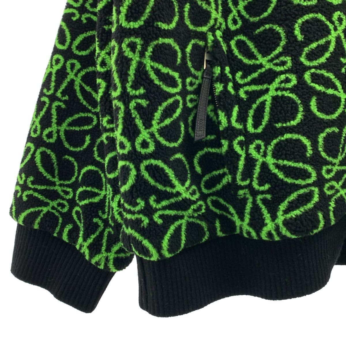 Loewe Anagram Fleece Jacket L Black Green