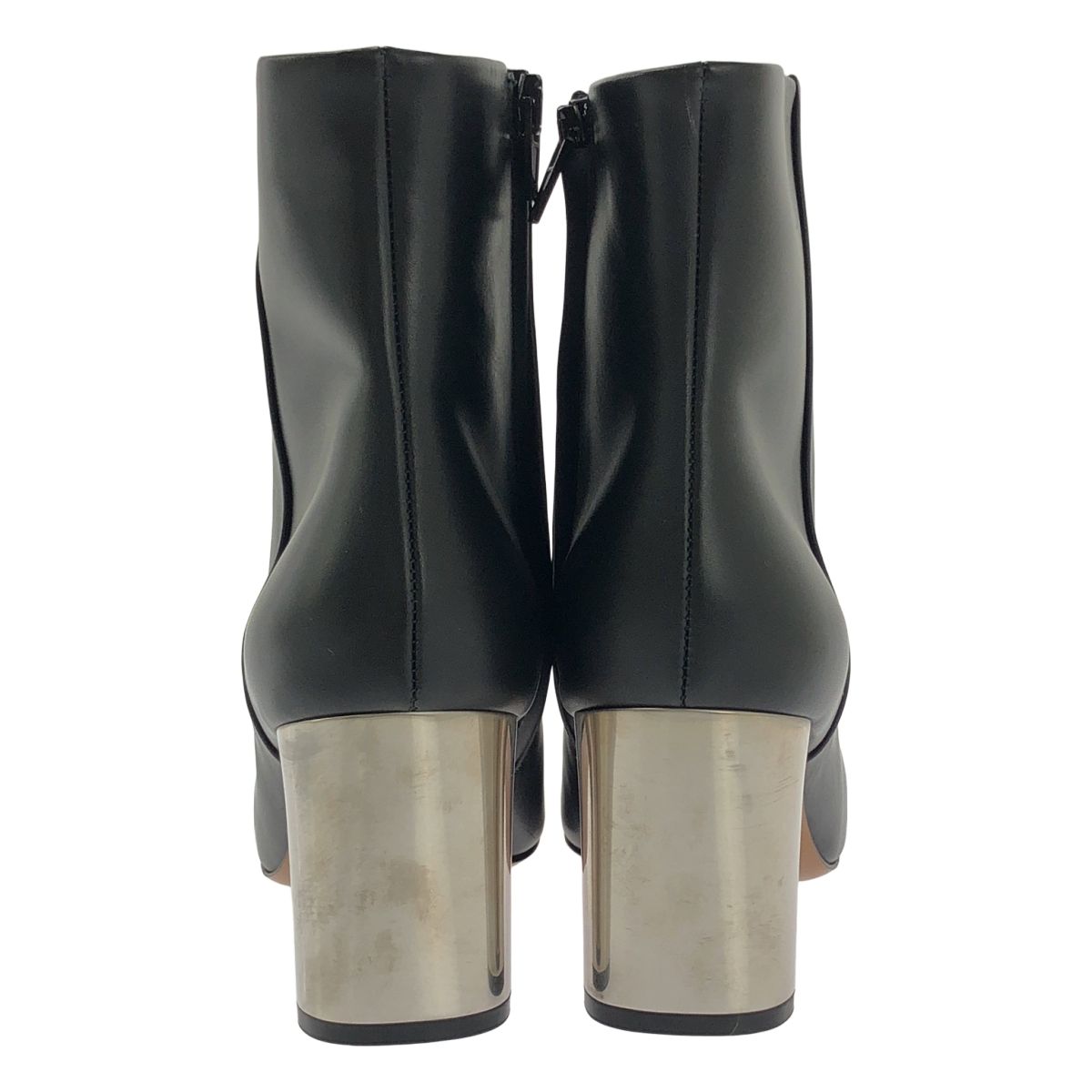 Celine Banban Metal Heels Boots 36 Black Silver