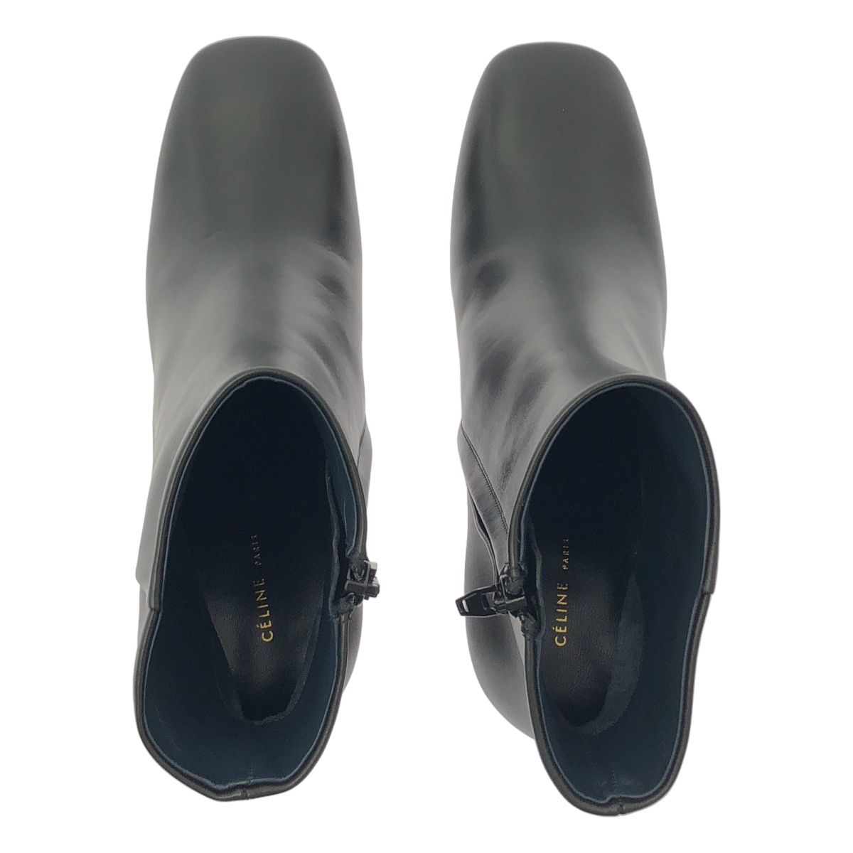Celine Banban Metal Heels Boots 36 Black Silver