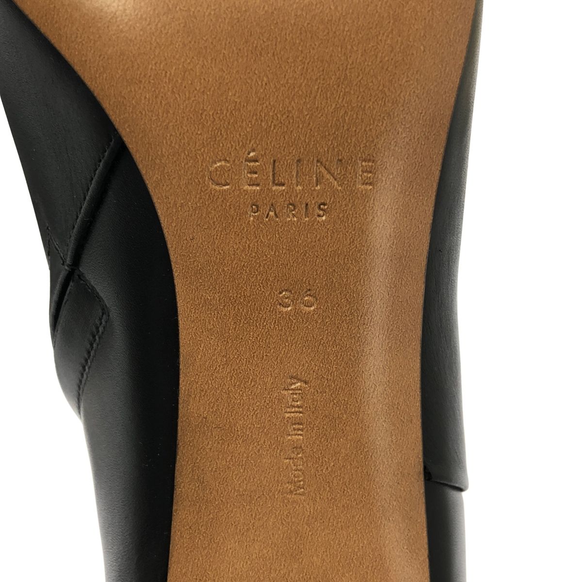 Celine Banban Metal Heels Boots 36 Black Silver
