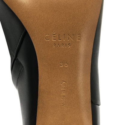 Celine Banban Metal Heels Boots 36 Black Silver