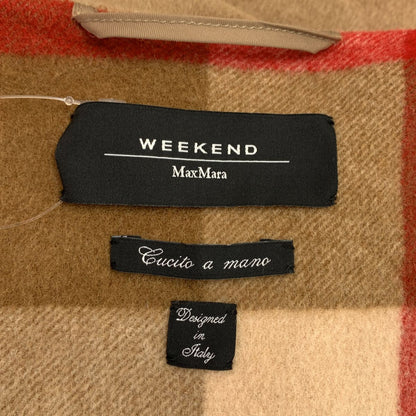 Max Mara Weekend Double Face Check Lining Wool Duffle Coat 38 Camel