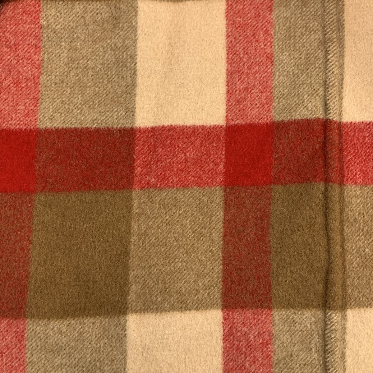 Max Mara Weekend Double Face Check Lining Wool Duffle Coat 38 Camel