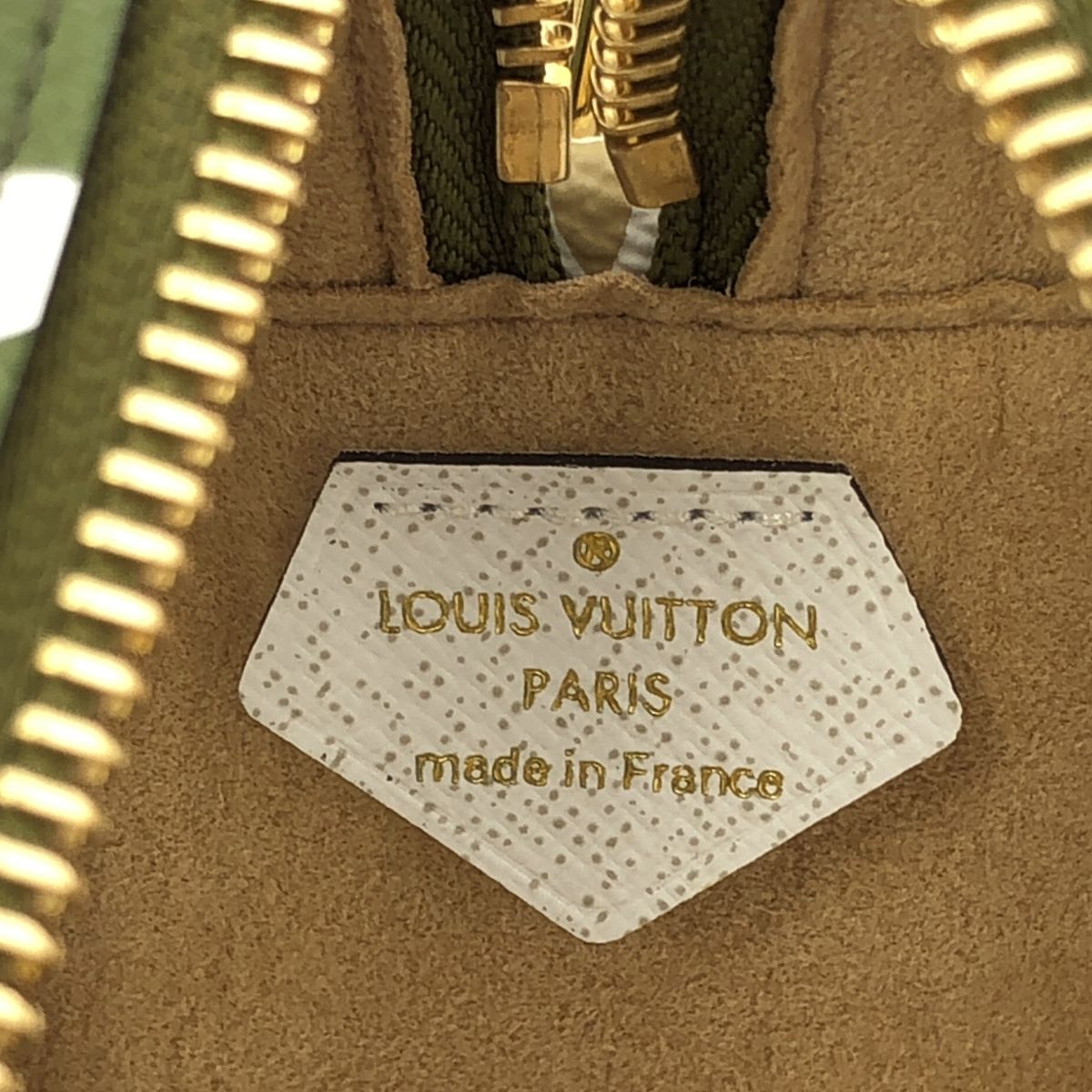 Louis Vuitton Monogram Giant Beach Pouch Shoulder Bag Khaki Beige