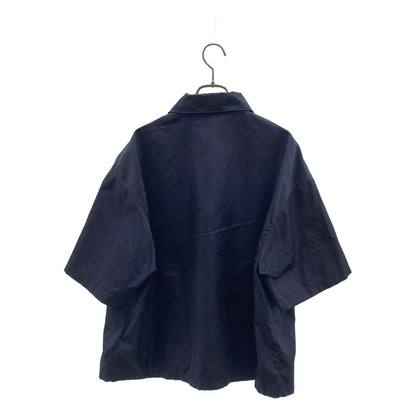 Prada Triangle Re-Nylon Open Collar Shirt S Navy
