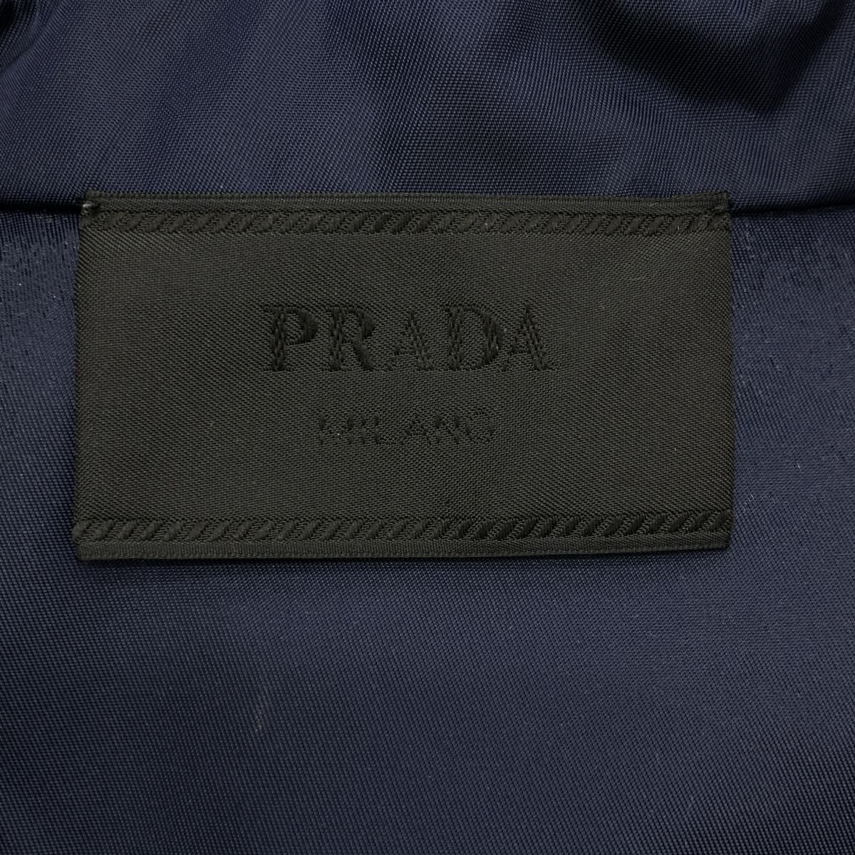Prada Triangle Re-Nylon Open Collar Shirt S Navy