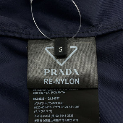 Prada Triangle Re-Nylon Open Collar Shirt S Navy