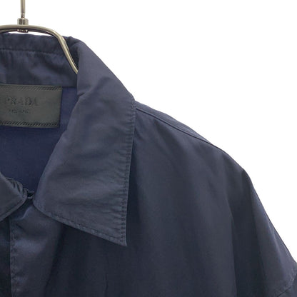 Prada Triangle Re-Nylon Open Collar Shirt S Navy